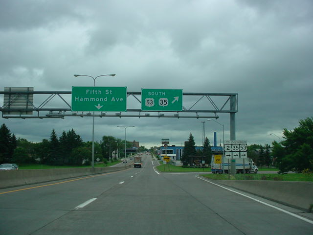 Interstate 535/U.S. 53 South at U.S. 53/WI 35 South