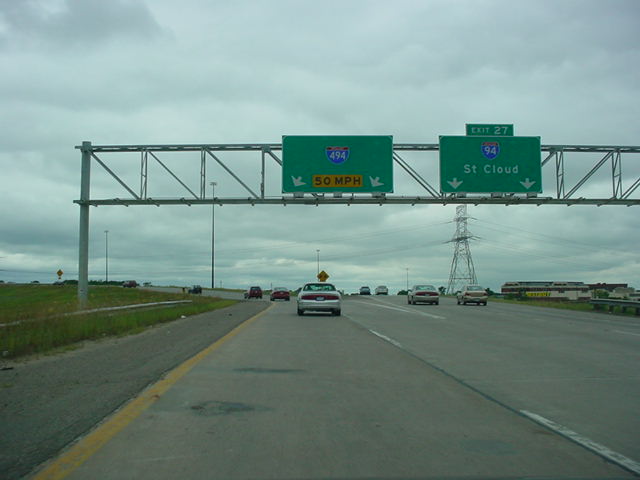 Interstate 94/Interstate 694 West at Exit 27 - Interstate 94 West