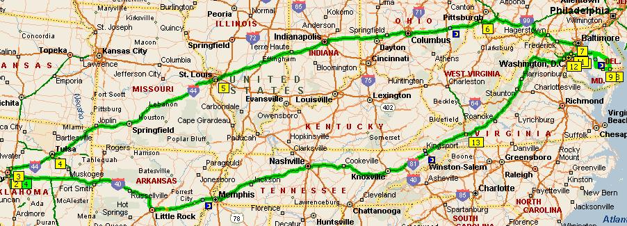 Delaware Trip Part 1 Map